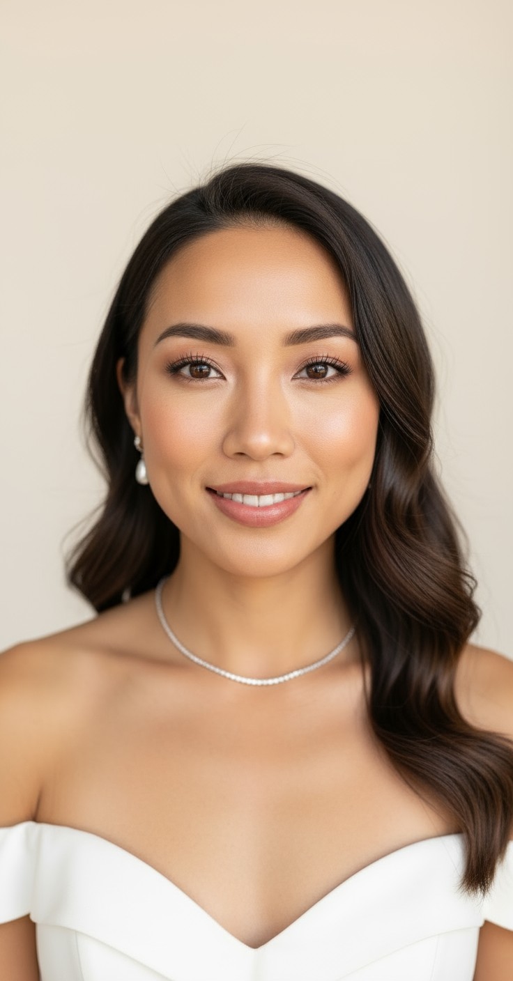 After Beach Wave Wedding Hair